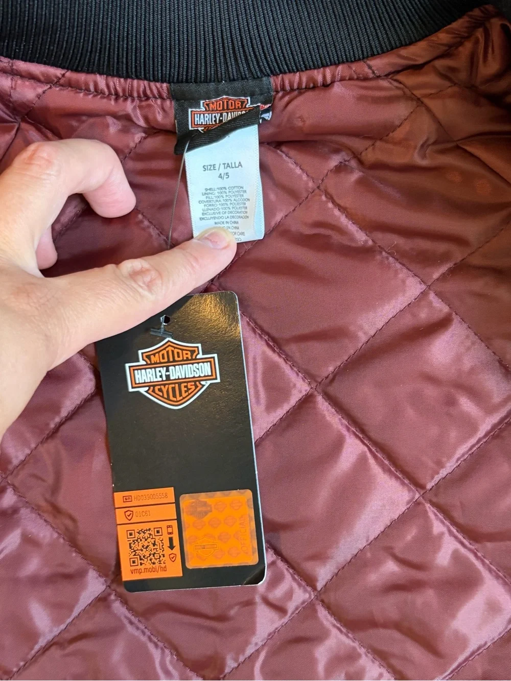 NWT Harley Davidson 4T 5T Bomber Jacket 120th Anniversary *FLAWED SLEEVE* Kids